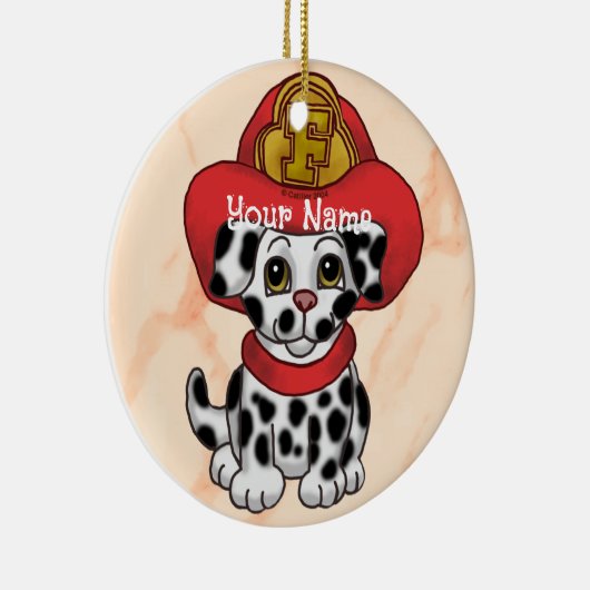 Puppy hond brandweerman ornament (Rechts)