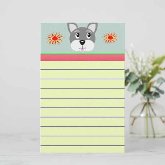 Puppy hond briefpapier (Staand voorkant)