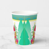 Puppy hond en sneeuwvlok papieren bekers (Rechts)