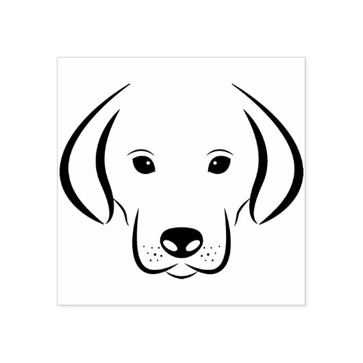 puppy hond gezicht kunst stempel (Afrduk)