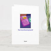 Puppy hond in bed Wenskaart Kaart (Achterkant)