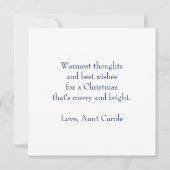 Puppy Hond in de Sneeuw Gepersonaliseerde Kerstmis Kaart (Achterkant)