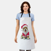 Puppy Hond in Sinterklaas kostuum Schort (Gedragen)