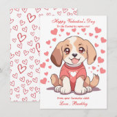 Puppy hond kinderen geven beste moeder valentijnsd feestdagenkaart (Voorkant / Achterkant)