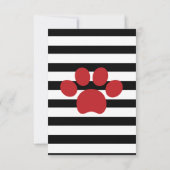 puppy hond laat pawty verjaardag jongen bedankkaart (Achterkant)