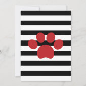 puppy hond laat pawty verjaardag jongen kaart (Achterkant)