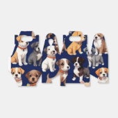 Puppy Hond Navy Blauw Patroon Ontwerp Bedankdoosjes (Uitgevouwen)