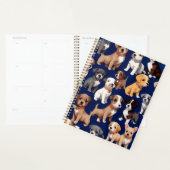 Puppy Hond Navy Blauw Patroon Ontwerp Planner (Display)