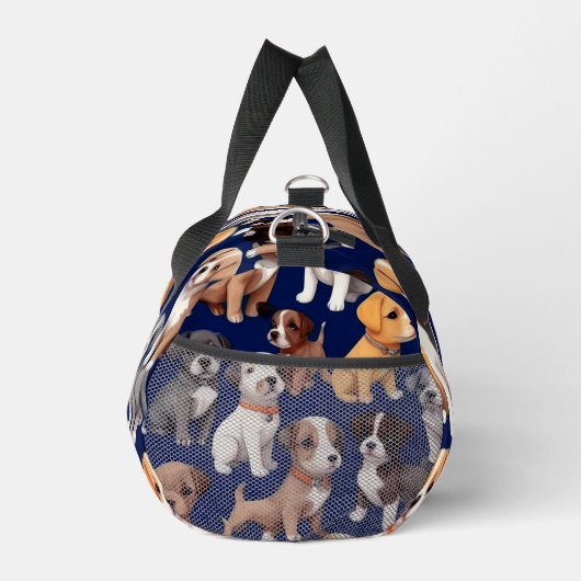 Puppy Hond Navy Blauw Patroon Ontwerp Plunjezak (Rechts)