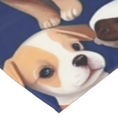 Puppy Hond Navy Blauw Patroon Ontwerp Tafelkleed (Gekanteld)