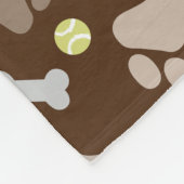 Puppy hond Paw Print Milestone Keepsake Deken (Hoek)