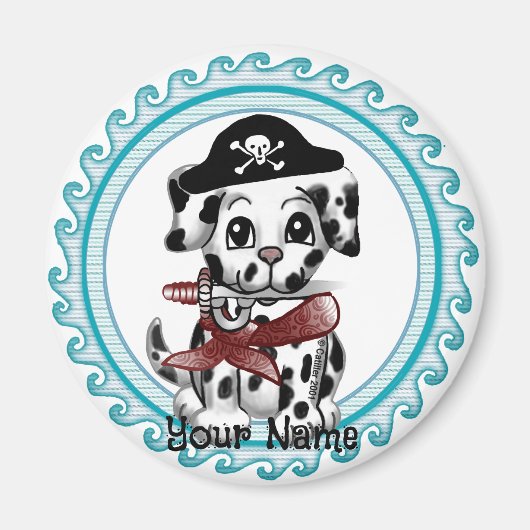 Puppy Hond Piraat Magneet (Voorkant)