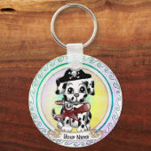 Puppy Hond Piraat Sleutelhanger (Voorkant)