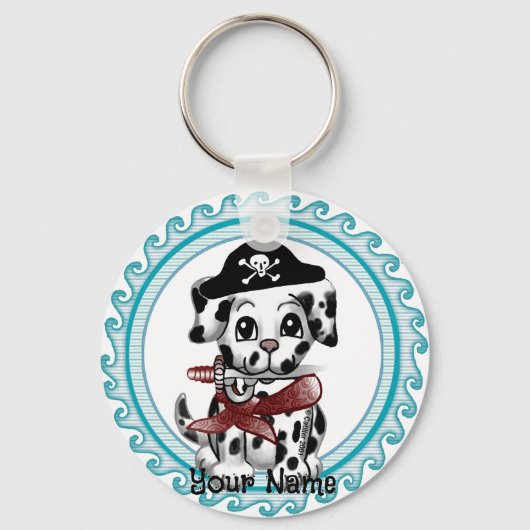 Puppy Hond Piraten Sleutelhanger (Voorkant)