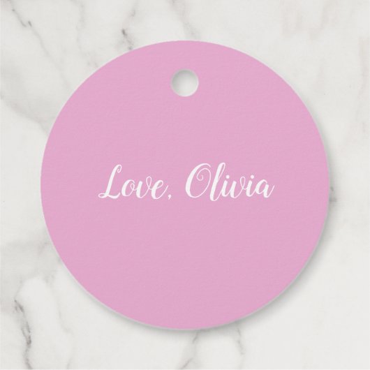 Puppy Hond Roze Pawty Verjaardag Bedankjes Labels (Achterkant)