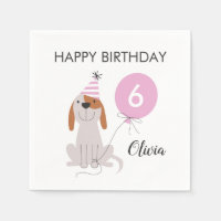 Puppy hond roze verjaardagsfeestje