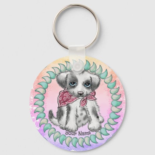 Puppy Hond Sleutelhanger (Voorkant)