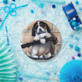 Puppy hond te koop schattige  illustratie beagl papieren bordje (Feest)