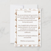 Puppy hond thema baby shower bedankkaart (Achterkant)