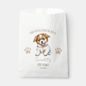 Puppy hond thema baby shower gunsten aangepast bedankzakje (Voorkant)