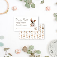 Puppy hond thema baby shower luier loterij