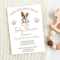Puppy hond thema baby shower sjabloon
