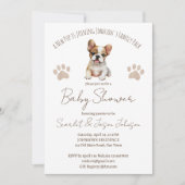 Puppy hond thema baby shower sjabloon kaart (Voorkant)