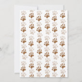 Puppy hond thema baby shower sjabloon kaart (Achterkant)