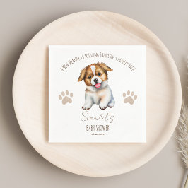 Puppy hond thema baby shower tafel decor servet