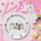 Puppy Hond Verjaardag Pawty Papieren Bordje (Feest)