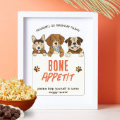 Puppy Hond Verjaardag Voedsel Tafel Bot Appetit Te Poster