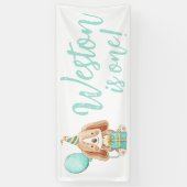 Puppy Hond Verjaardagsfeestbanner Spandoek (Verticaal)