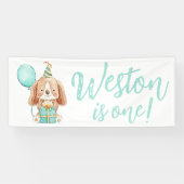 Puppy Hond Verjaardagsfeestbanner Spandoek (Horizontaal)