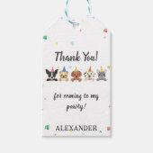 Puppy hond verjaardagsfeestje cadeaulabel (Voorkant)