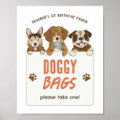 Puppy Hond Verjaardagsfeestje Favorieten Teken Poster (Voorkant)