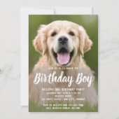Puppy Hond Verjaardagsfeestje Pet Foto uitnodiging (Voorkant)