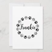 Puppy Hond Verjaardagsfeestje Puppy Paw-ty Uitnodi Kaart (Achterkant)