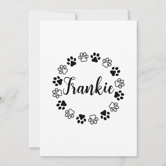 Puppy Hond Verjaardagsfeestje Puppy Paw-ty Uitnodi Kaart (Achterkant)