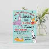 Puppy Hond Verjaardagsfeestuitnodiging Kaart (Staand voorkant)