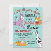 Puppy Hond Verjaardagsfeestuitnodiging Kaart (Voorkant)
