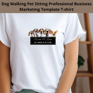 Puppy Hond Wandelen Huisdier Zitten Business Marke T-shirt