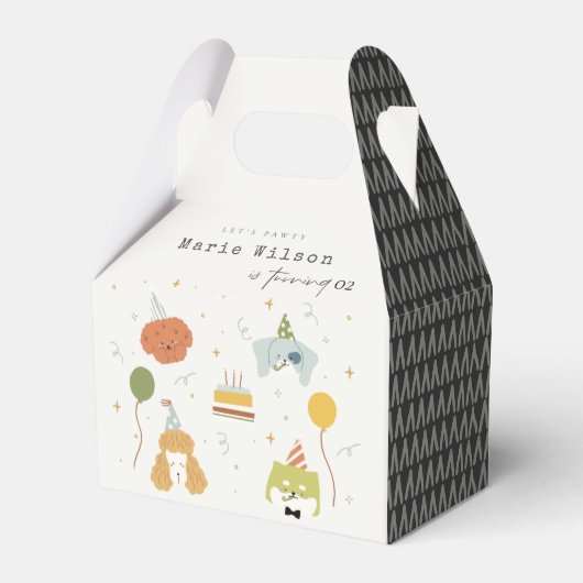 Puppy-honden van Kinderen elke dag van de leeftijd Bedankdoosjes (Voorkant Zijde)