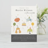 Puppy-honden van Kinderen elke dag van de leeftijd Bedankkaart (Staand voorkant)