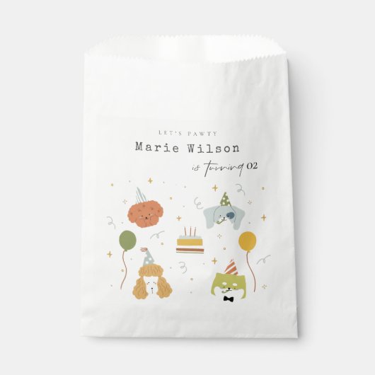 Puppy-honden van Kinderen elke dag van de leeftijd Bedankzakje (Voorkant)