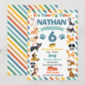 Puppy Hondenfeest Verjaardag Kaart (Voorkant / Achterkant)
