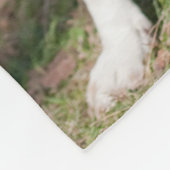 Puppy Hondenliefhebber 4 Foto's Naam & Monogram Cu Fleece Deken (Hoek)