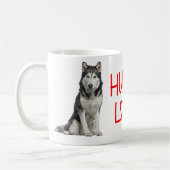 Puppy Hondenliefhebber Cute Siberian Husky Koffiemok (Links)