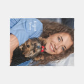 Puppy Hondenliefhebber Pet Foto Schattige Personal Fleece Deken (Voorkant (Horizontaal))