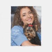 Puppy Hondenliefhebber Pet Foto Schattige Personal Fleece Deken (Voorkant)