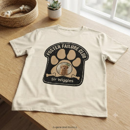Puppy hondenpootafdruk vintage badge t-shirt